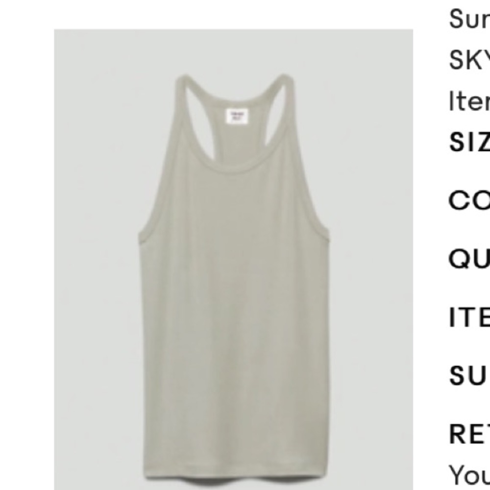 NWT Aritzia Green Tank